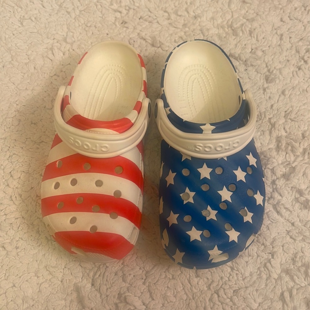 American Flag Crocs